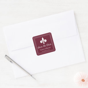 Vin Fleur de Lis Économisez Stickers Date