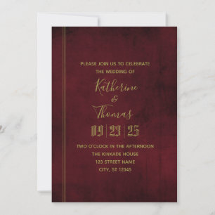 Vin & Gold Regal Faire-part de mariage