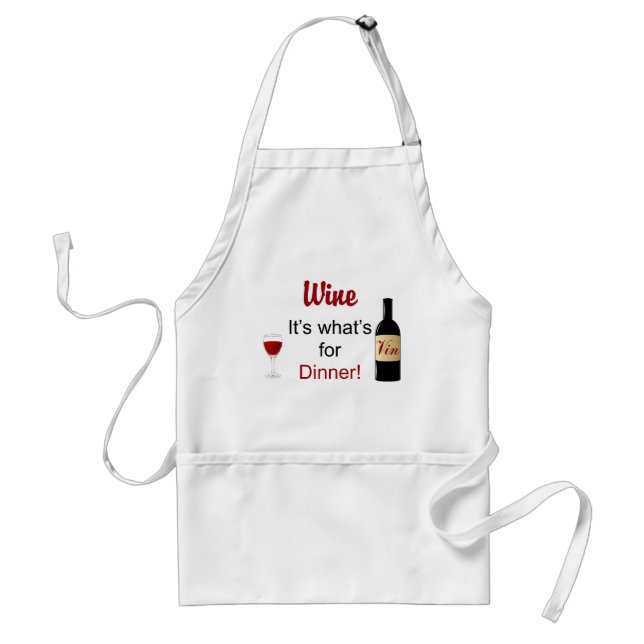 Vin il est ce qui est pour le tablier de dîner (Devant)