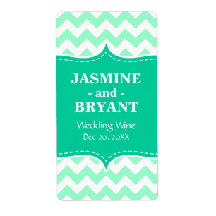 Vin mariage Bouteille Monnaie Chevron Motif Favori