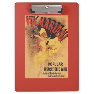 Vin Mariani Dancing Girl Pouring Wine Clipboard