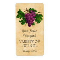 Vin Modèle Vintage raisins Bouteille personnalisée