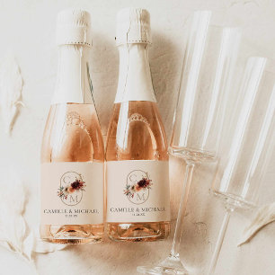 Vin Mousseux Étiquettes de mini bouteilles de champagne pour un