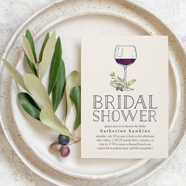 Vin ou dégustation de vin Invitation à la douche n (Créateur téléchargé)