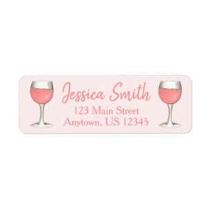Vin Rosé Verre rose Blush Zinfandel Personnalisé