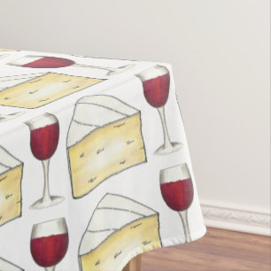 Vin Rouge Brie Fromage Footy Imprimer Nappe