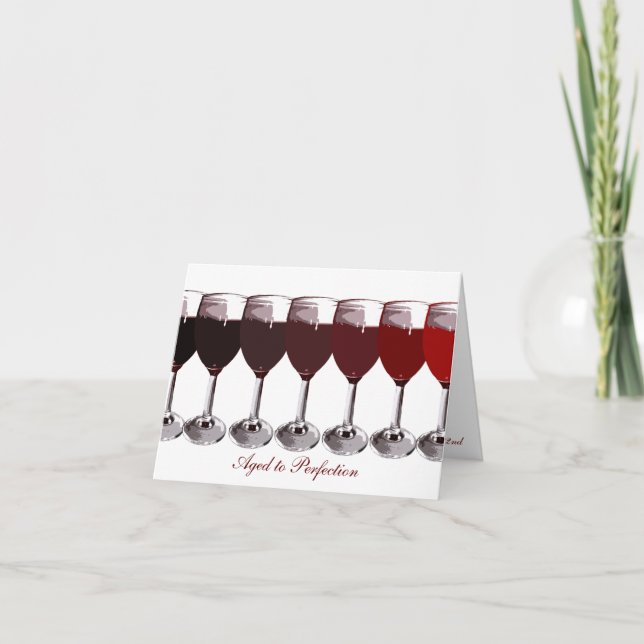Vin rouge Invitation d'anniversaire (Devant)