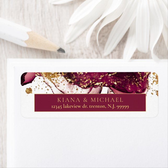 Vin rouge Mariage Abstrait Sparkling ID1018 (En situation)