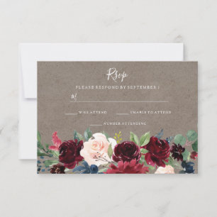 Vin rouge vintage Bourgogne Mariage floral RSVP