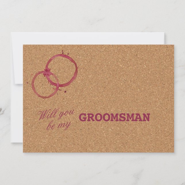 Vin Rustique Cork Vous Serez Mon Invitation Grooms (Devant)