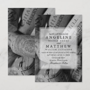 Vin rustique Domaine Vignoble Faire-part de mariag