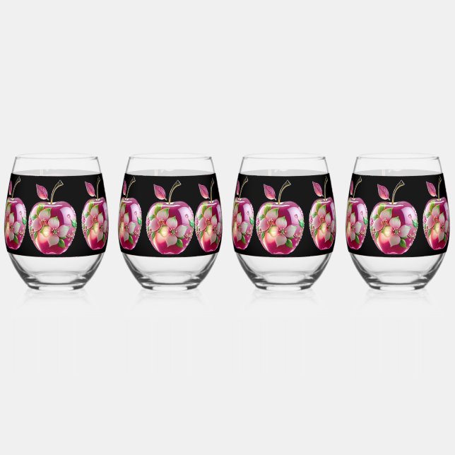 Vin Sans Pied Verre à canne imprimé (Recto)