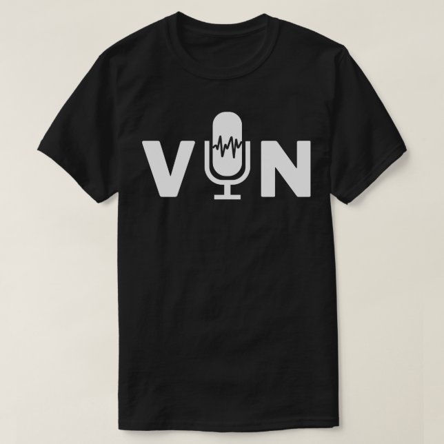 Vin Scully Microphone 2 T-Shirt (Design Front)