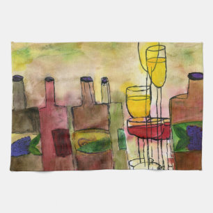 Vin toscan Cocktail bar serviette d'art
