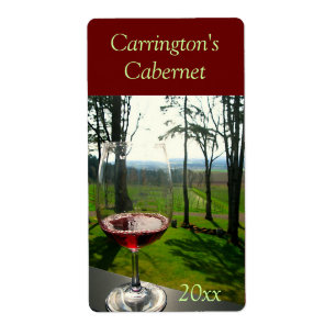 Vin Verre Vin Étiquette