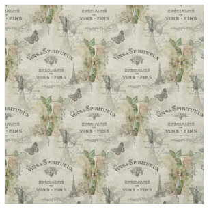 Vin vintage de Paris et tissu de roses