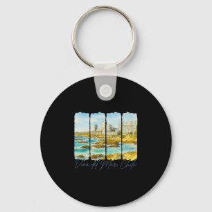 Vina Del Mar Chile Travel Brushstroke Vina Del Mar Keychain