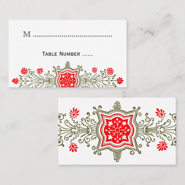 Vinage Daisy Element Custom Table Cards (Front/Back)