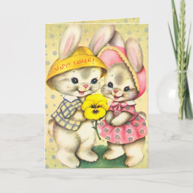 Vinage Easter cards for kids (Front)
