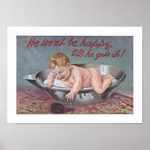 Vinage Pears Soap Poster