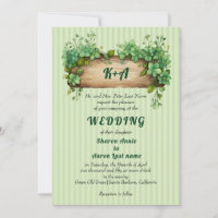 Vinage wood frame with initials spring wedding