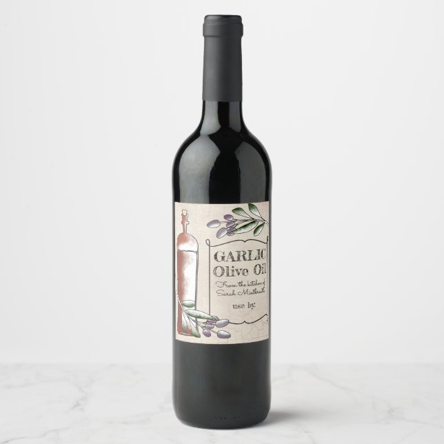 vinaigre d'huile d'olive maison maison étiquette d (Devant)