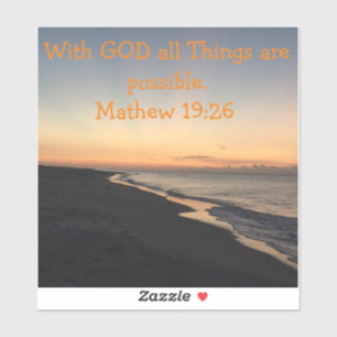 Vinal sticker With GOD all things are posbible.