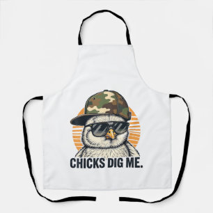Vinatge Chicks Dig Me Easter Camo Toddler Boys Fun Apron
