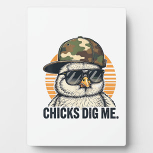 Vinatge Chicks Dig Me Easter Camo Toddler Boys Fun Plaque