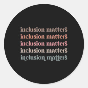Vinatge Inclusion S Positive Diversity Kindness  Classic Round Sticker