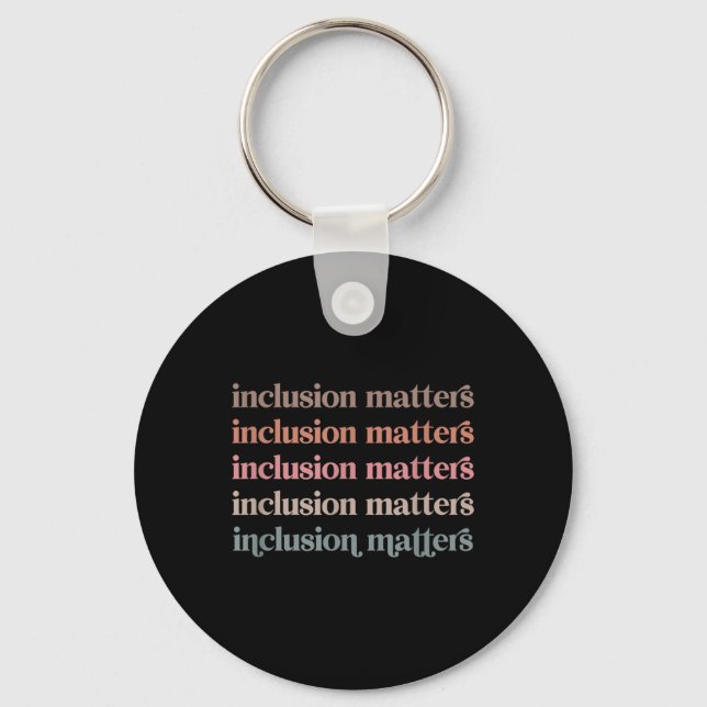 Vinatge Inclusion S Positive Diversity Kindness  Keychain (Front)