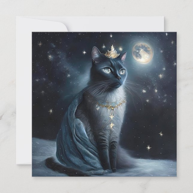 Vinatge Royal Cat Holiday Card (Front)