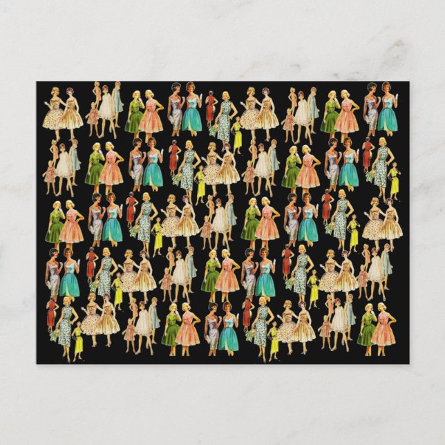 Vinatge Women's Fashion Postcard (Front)