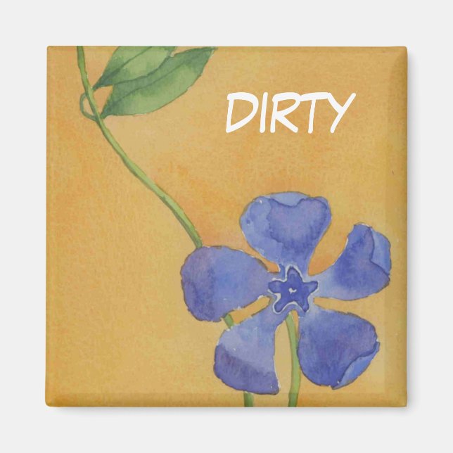 "Vinca" Dish Washer Status Floral Magnet (Front)