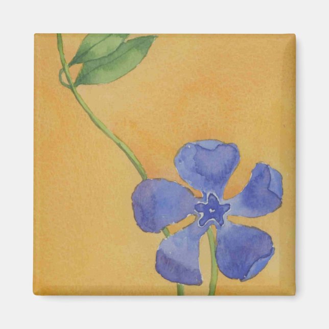 "Vinca"  Floral Magnet (Front)