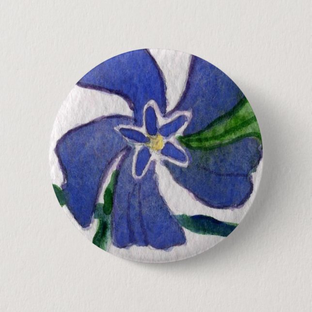 "Vinca Vine" Floral Button (Front)