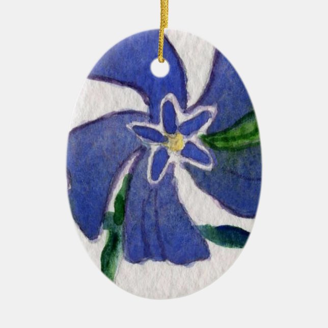 "Vinca Vine" Floral Ornament (Front)