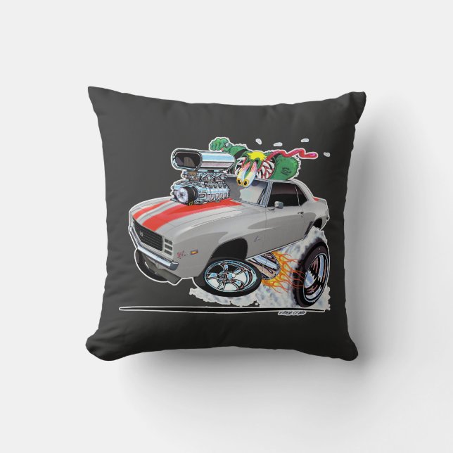 Vince Crain Z RATED 1969 Camaro Z28 RS Throw Pillow (Front)