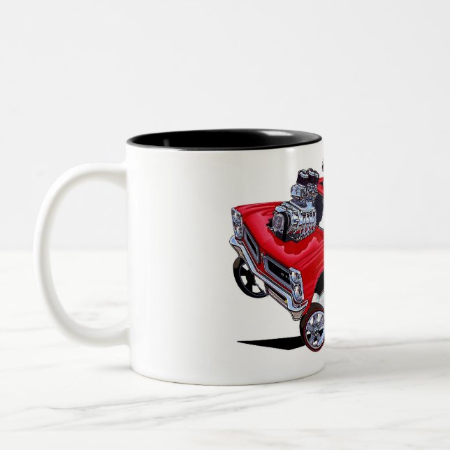 Vince crains GOATINATOR 1965 Pontiac GTO Two-Tone Coffee Mug (Left)