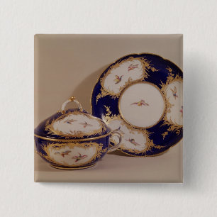 Vincennes bowl and stand, c.1745 2 inch square button