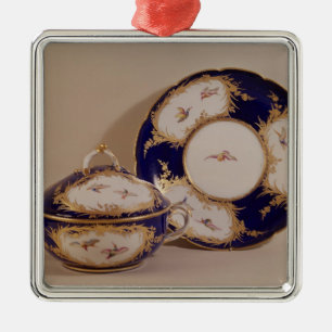 Vincennes bowl and stand, c.1745 metal ornament