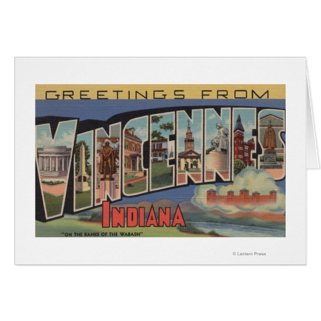 Vincennes, Indiana - Scènes de grandes lettres (Devant horizontal)