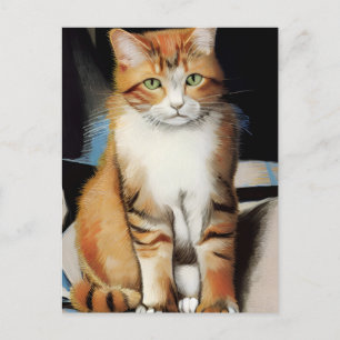 Vincent Cat Gogh Postcard