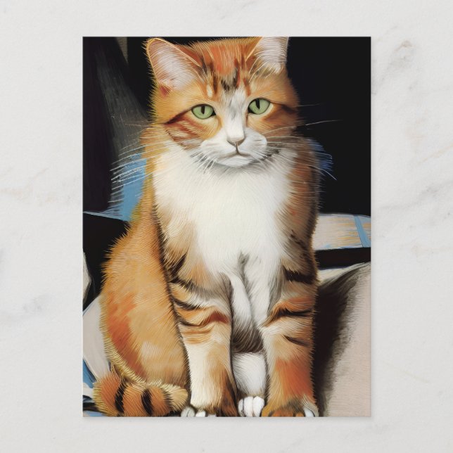 Vincent Cat Gogh Postcard (Front)