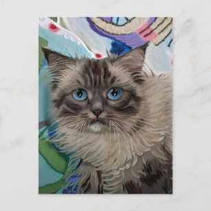Vincent Cat Gogh Postcard