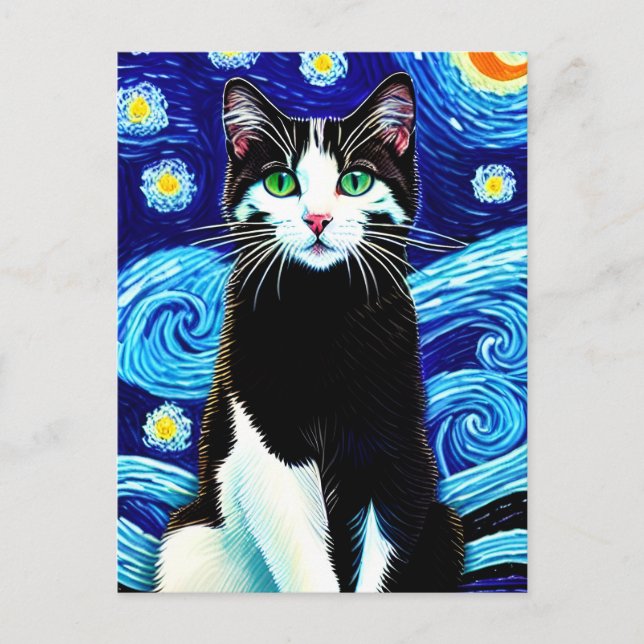 Vincent Cat Gogh Postcard (Front)