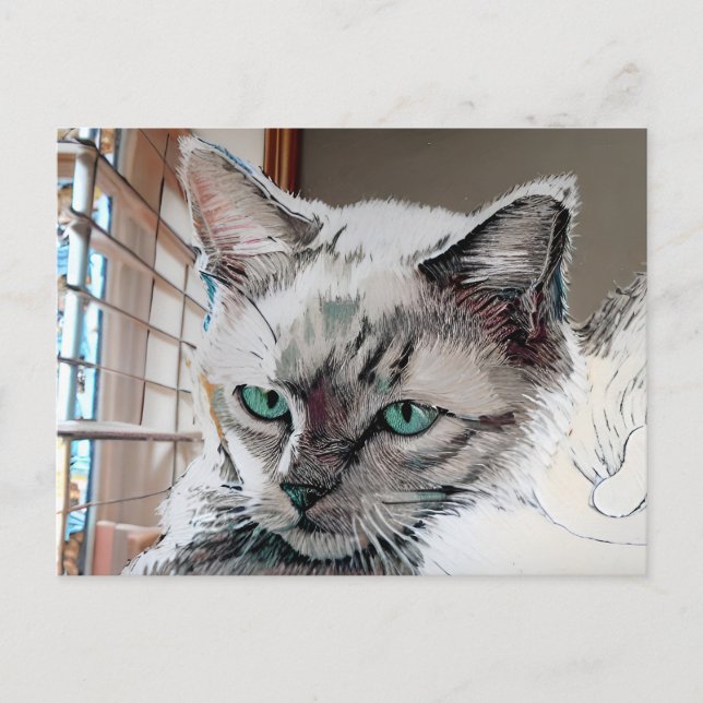 Vincent Cat Gogh Postcard (Front)