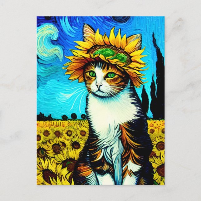 Vincent Cat Gogh Postcard (Front)