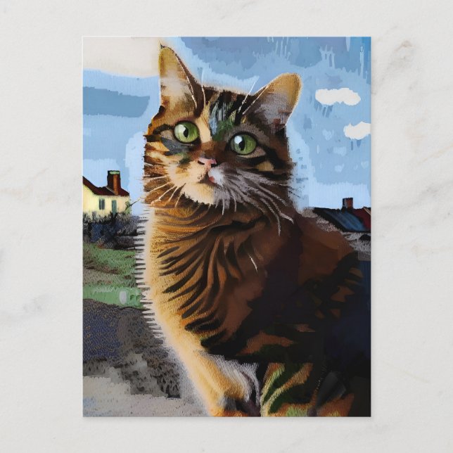 Vincent Cat Gogh Postcard (Front)