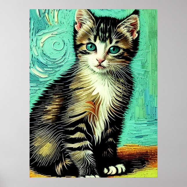 Vincent Cat Gogh Poster (Front)